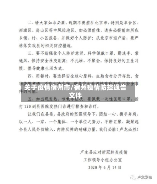 关于疫情宿州市/宿州疫情防控通告文件-第3张图片