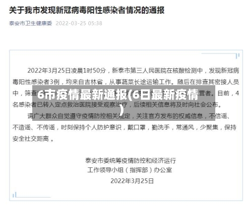 6市疫情最新通报(6日最新疫情)-第2张图片