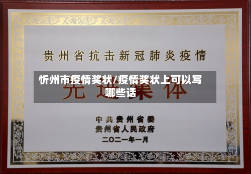 忻州市疫情奖状/疫情奖状上可以写哪些话