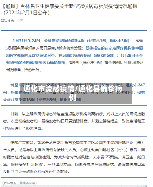 通化市流感疫情/通化县确诊病例-第3张图片