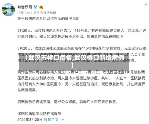 【武汉市桥口疫情,武汉桥口新增病例】
