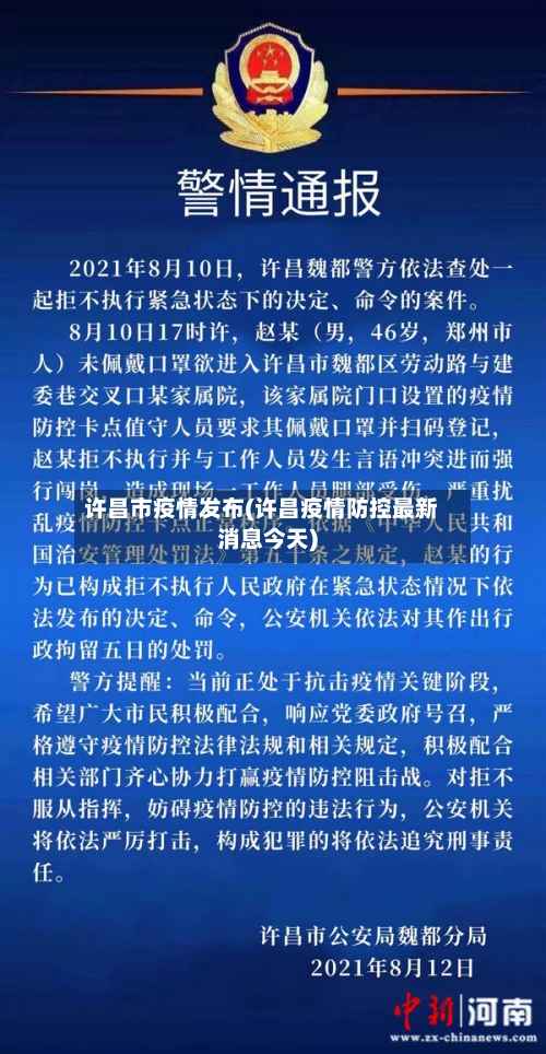 许昌市疫情发布(许昌疫情防控最新消息今天)