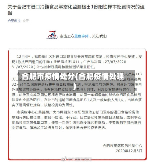 合肥市疫情处分(合肥疫情处理)-第2张图片