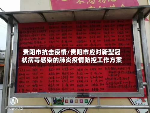 贵阳市抗击疫情/贵阳市应对新型冠状病毒感染的肺炎疫情防控工作方案