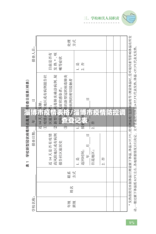 淄博市疫情表格/淄博市疫情防控调查登记表-第3张图片