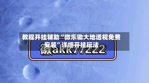 教程开挂辅助“微乐锄大地透视免费安装”详细开挂玩法-第2张图片