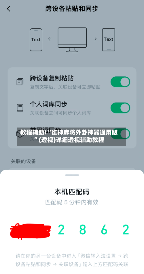 教程辅助!“雀神麻将外卦神器通用版”(透视)详细透视辅助教程-第3张图片