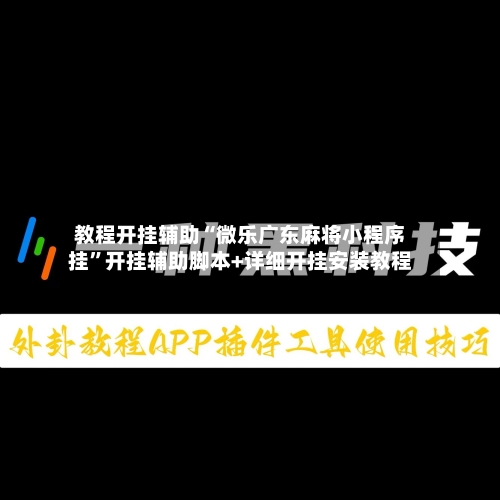 教程开挂辅助“微乐广东麻将小程序挂”开挂辅助脚本+详细开挂安装教程-第2张图片