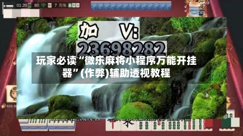 玩家必读“微乐麻将小程序万能开挂器”(作弊)辅助透视教程-第2张图片