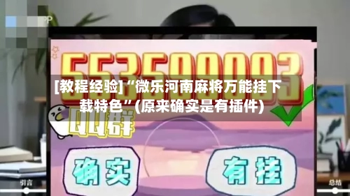 [教程经验]“微乐河南麻将万能挂下载特色	”(原来确实是有插件)-第3张图片