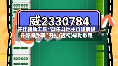 开挂辅助工具“微乐斗地主自建房提升好牌胜率”开挂(透视)辅助教程