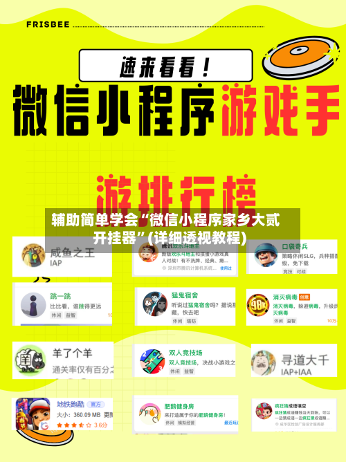 辅助简单学会“微信小程序家乡大贰开挂器”(详细透视教程)