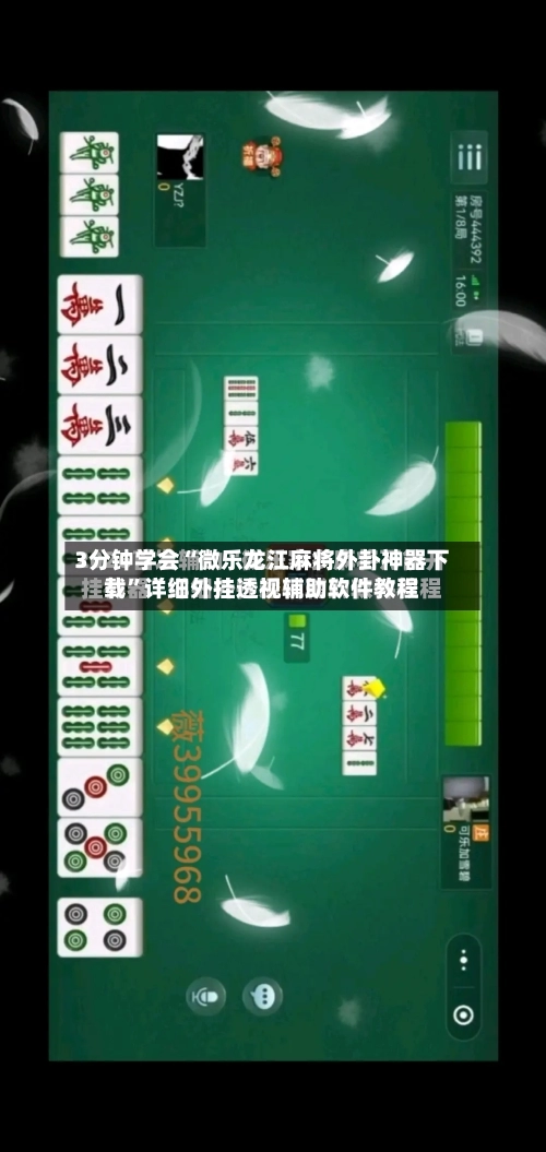 3分钟学会“微乐龙江麻将外卦神器下载”详细外挂透视辅助软件教程-第2张图片