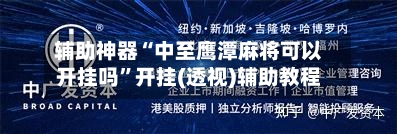 辅助神器“中至鹰潭麻将可以开挂吗”开挂(透视)辅助教程-第3张图片