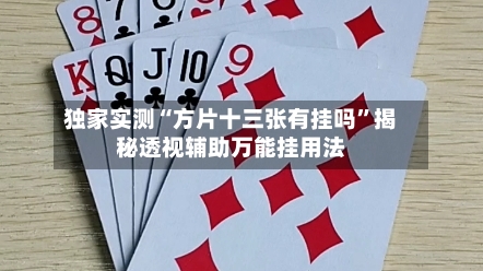 独家实测“方片十三张有挂吗”揭秘透视辅助万能挂用法-第2张图片