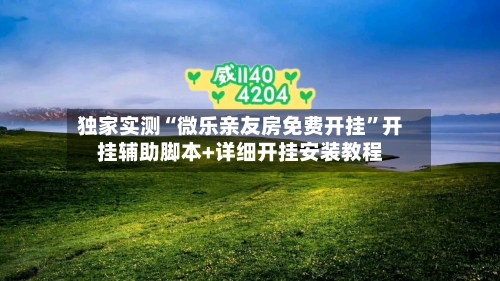 独家实测“微乐亲友房免费开挂”开挂辅助脚本+详细开挂安装教程-第3张图片