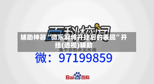 辅助神器“微乐麻将开挂后的表现”开挂(透视)辅助-第3张图片