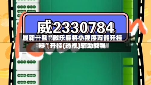 最新一款“微乐麻将小程序万能开挂器	”开挂(透视)辅助教程-第2张图片