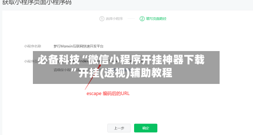 必备科技“微信小程序开挂神器下载”开挂(透视)辅助教程-第2张图片