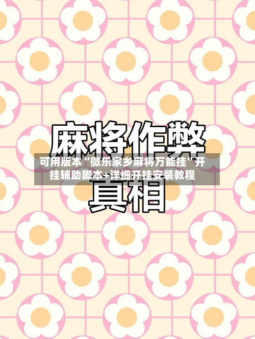 可用版本“微乐家乡麻将万能挂”开挂辅助脚本+详细开挂安装教程-第3张图片