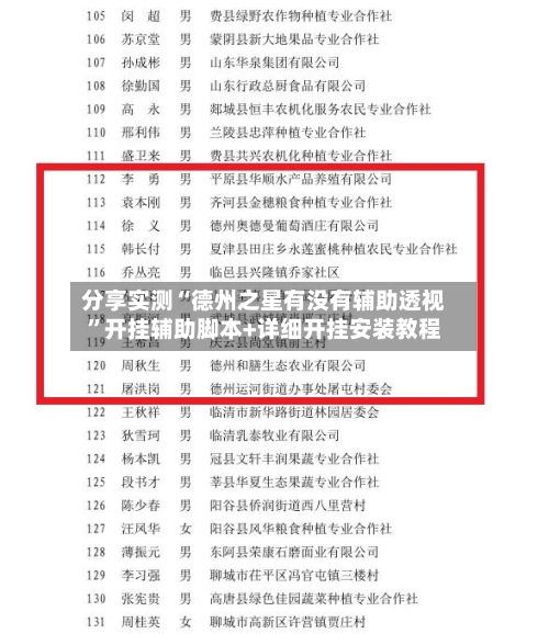 分享实测“德州之星有没有辅助透视”开挂辅助脚本+详细开挂安装教程-第2张图片