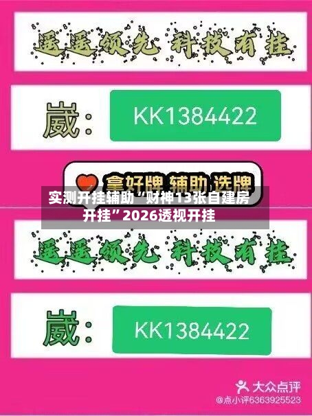 实测开挂辅助“财神13张自建房开挂”2026透视开挂