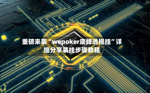 重磅来袭“wepoker底牌透视挂”详细分享装挂步骤教程-第3张图片
