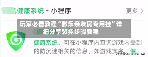 玩家必看教程“微乐亲友房专用挂”详细分享装挂步骤教程-第2张图片