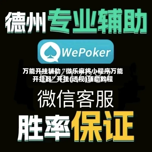 万能开挂辅助“微乐麻将小程序万能开挂器”开挂(透视)辅助教程-第3张图片