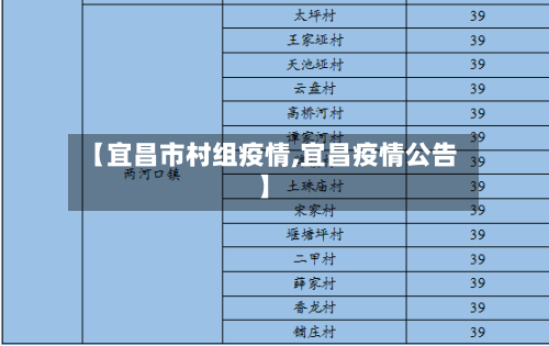 【宜昌市村组疫情,宜昌疫情公告】