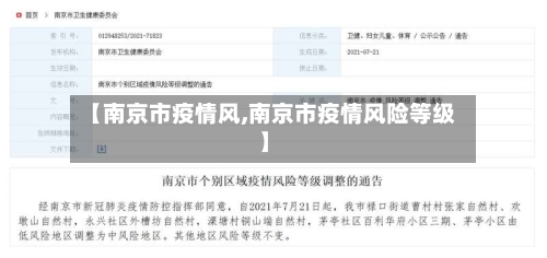 【南京市疫情风,南京市疫情风险等级】-第2张图片